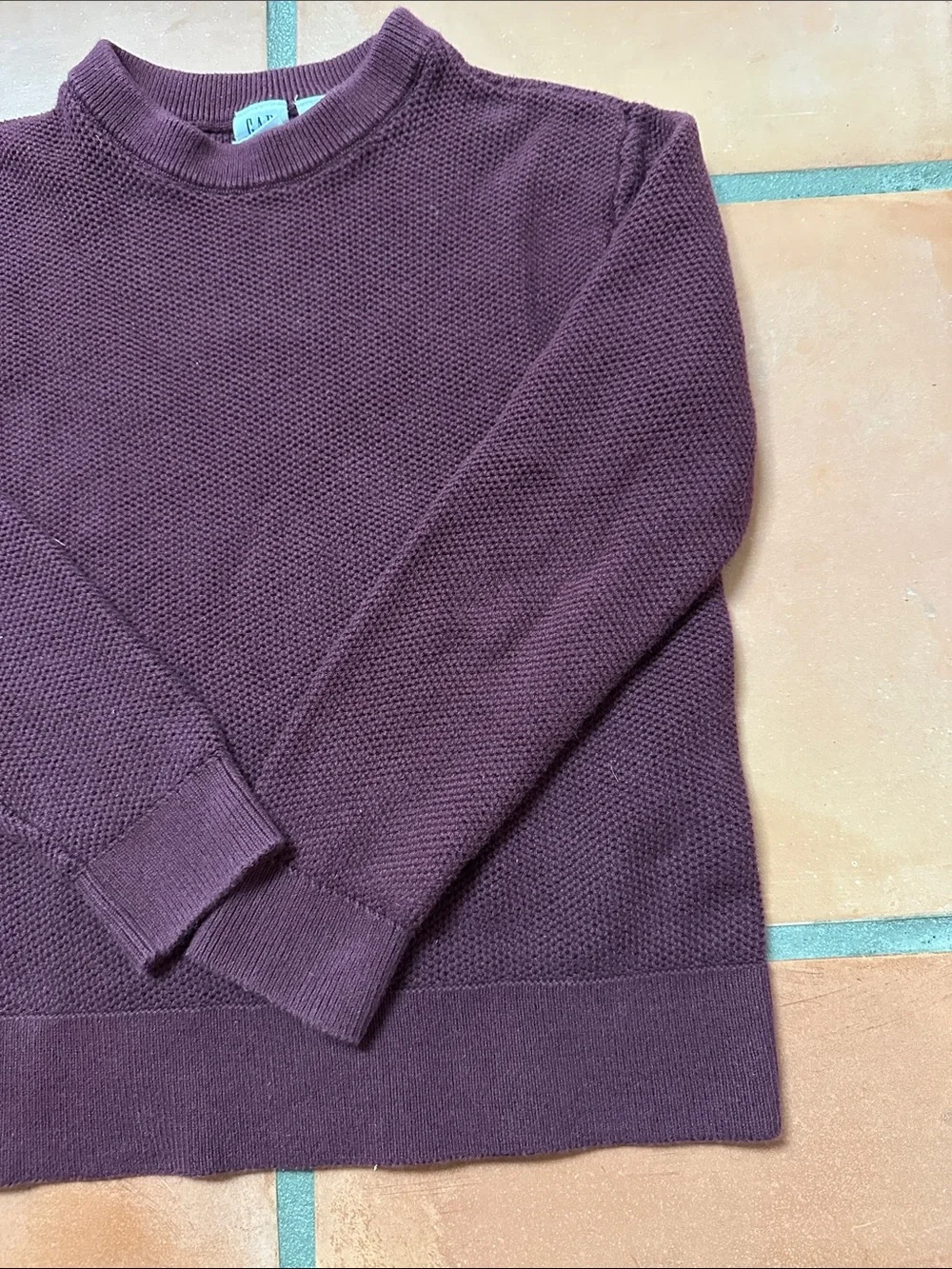 GAP Boys Burgundy Crewneck Knit Sweater